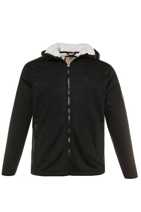 Fur Lined Zip Up Hooded Sweatshirt