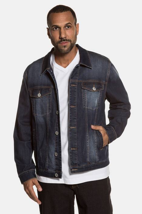 Denim Fade Wash Stretch Jacket