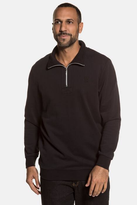 Troyer, Herren-Pullover, Sweat, Stehkragen mit Zipper