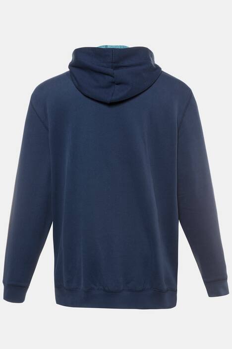 Hoodie, Kapuzensweater, kontrastfarbiges Kapuzenfutter