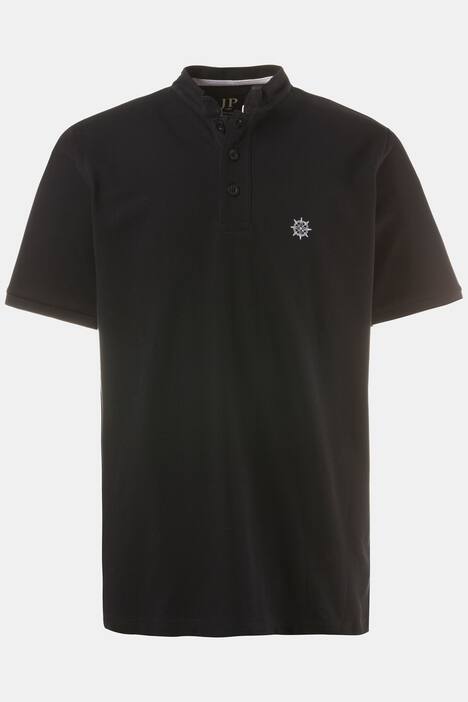 Poloshirt, Stehkragen, Kompass-Stickerei, Piquéjersey