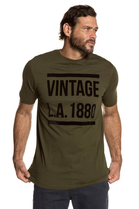Vintage LA 1880 Logo Round Neck Cotton T-Shirt