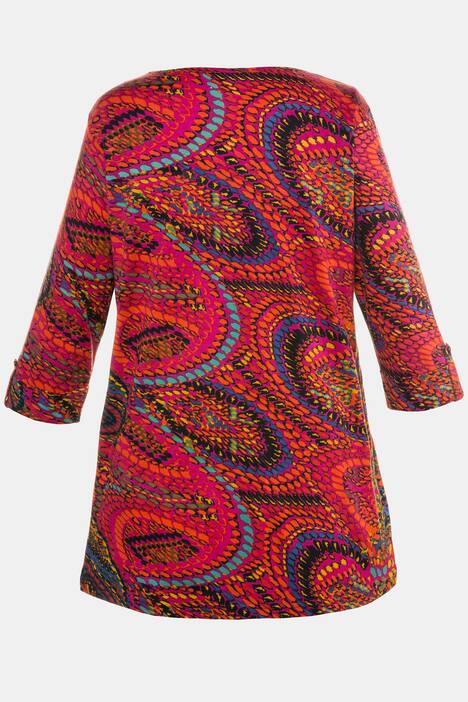 Tunika, Paisleymuster, A-Linie, Baumwolle