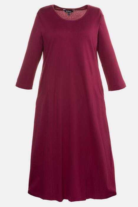 Kleid, relaxed, 3/4 Ärmel, reine Baumwolle