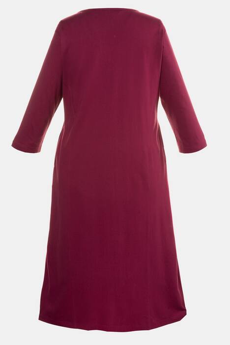Kleid, relaxed, 3/4 Ärmel, reine Baumwolle