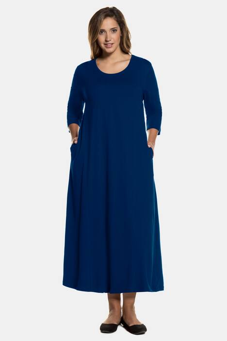 Kleid, relaxed, 3/4 Ärmel, reine Baumwolle
