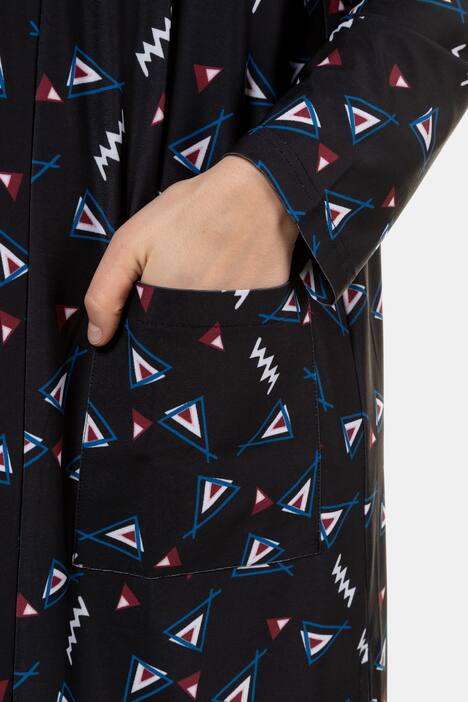 Cardigan, gemustert, offene Form, Jersey
