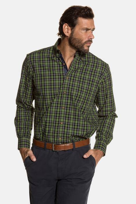 Plaid Button Down Collar Comfort Fit Shirt