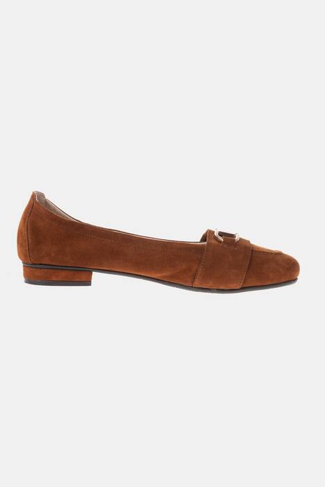 Ballerinas, Elastikferse, Verloursleder, Weite K