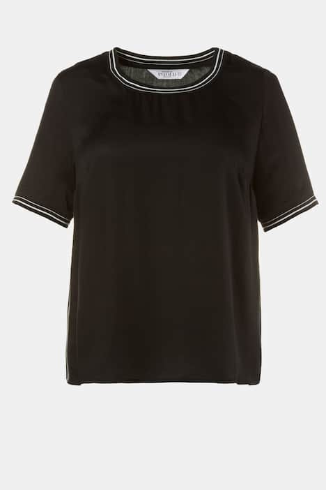 Short Sleve Rib Blouse