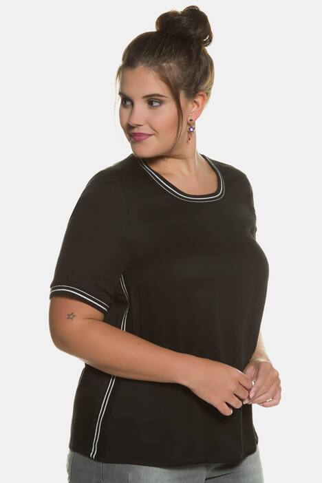 Short Sleve Rib Blouse