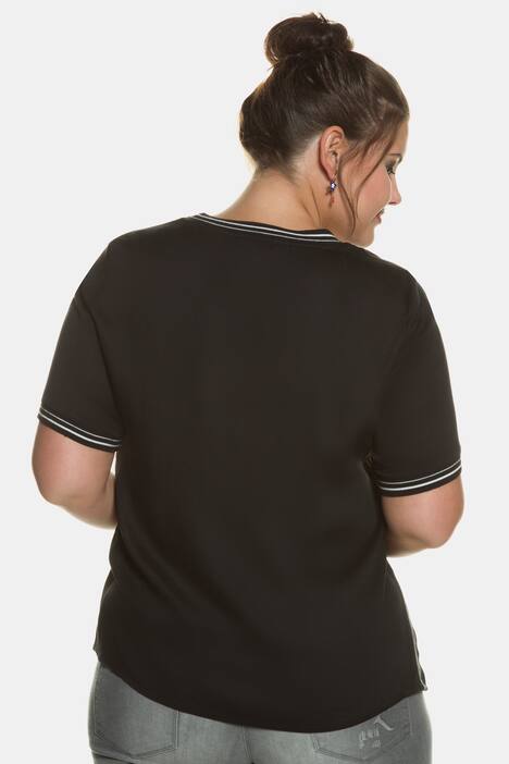 Short Sleve Rib Blouse