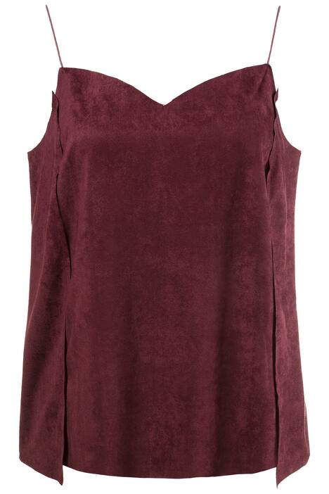 Faux Suede Spaghetti Strap Tank