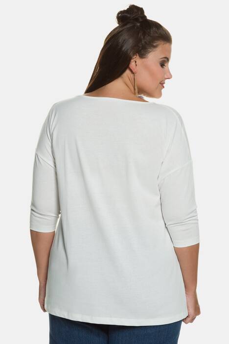 T-Shirt, Pailletten-Papageien, Rundhalsausschnitt