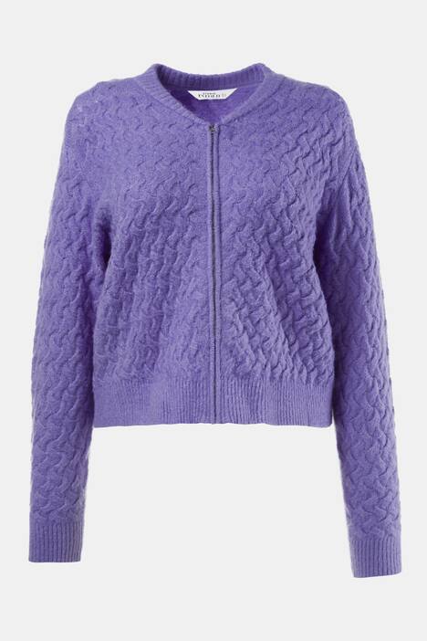 Sweater Zip Bomber Long Sleeve Short Jacket