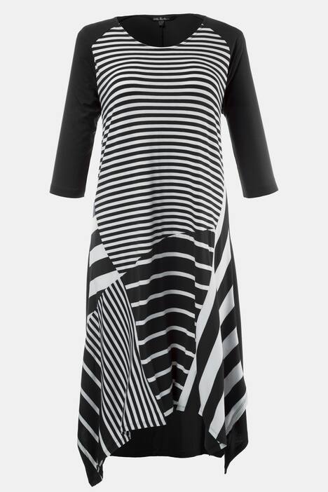 Kleid, Streifenmix, 3/4-Arm