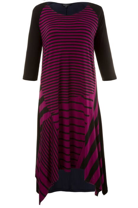 Front Stripe Round Neck Stretch Lounge Dress