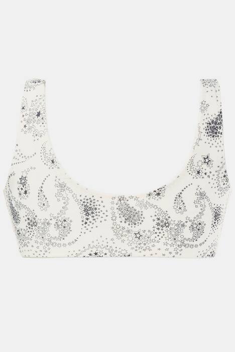 Comfort Paisley Star Print Front Closure Bra