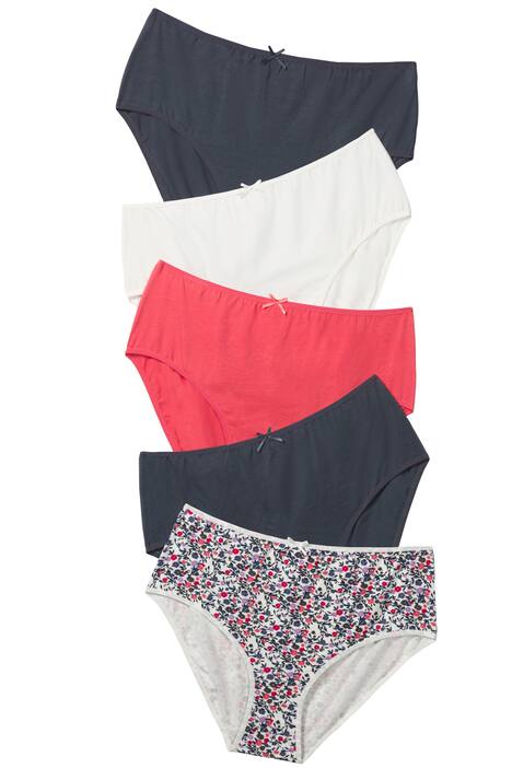 5 Pack of Cotton Stretch Panties - Floral