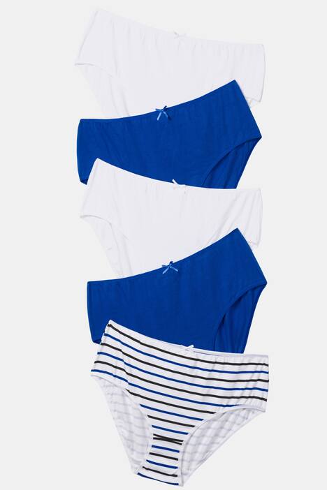 Slips, 5er-Pack, gestreift/blau/weiß