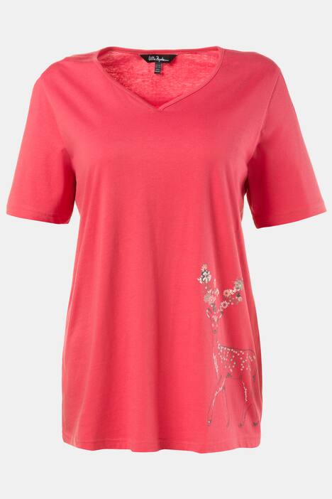 Pyjama, Hirschmotiv, geblümte Hose