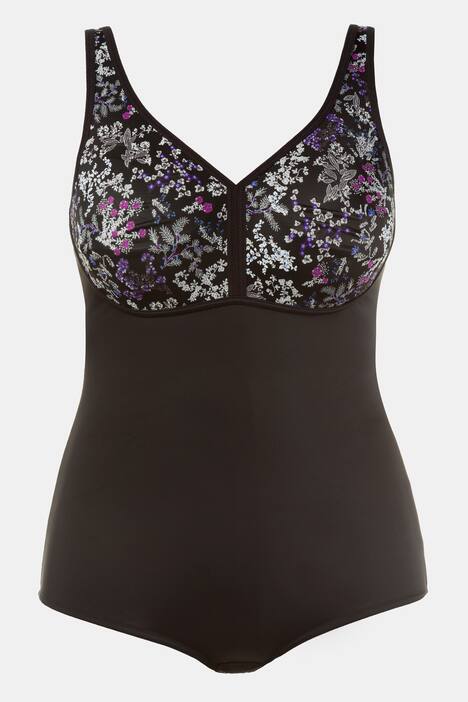 Shapewear-Body, figurformend, geblümt