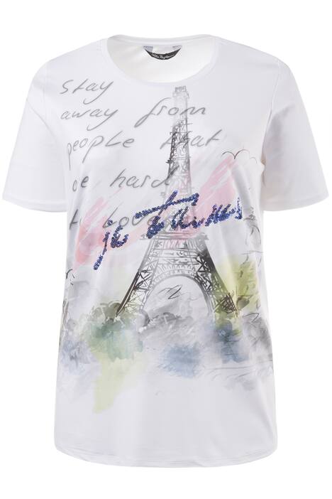 Eiffle Tower Front Print Classic Fit Cotton Stretch Tee