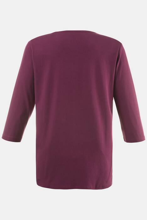 Shirt, Schrift-/Vogelmotiv, Ziersteine, 3/4-Arm