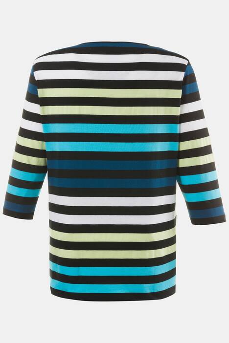 Ringelshirt, bis Gr. 66/68, Rundhalsausschnitt, 3/4-Arm, reine Baumwolle