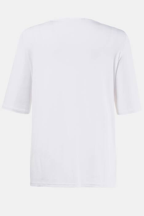 Embroidery Bird Design Classic Fit Stretch Knit Top