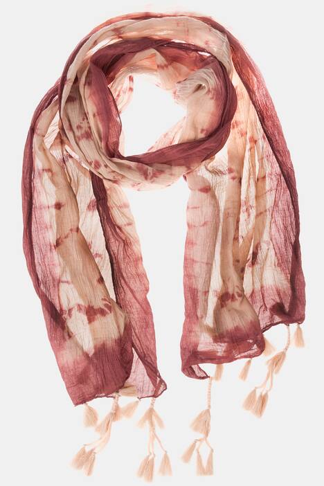 Schal, Batikmuster, Quasten