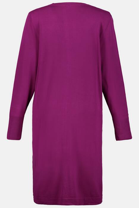 Longcardigan, glatter Feinstrick, A-Linie, selection
