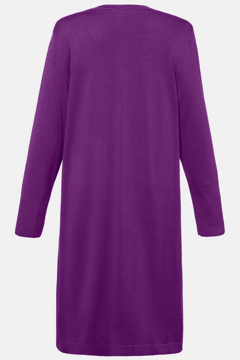 Longcardigan, glatter Feinstrick, A-Linie, selection