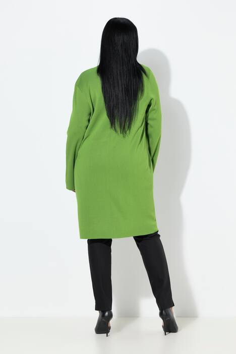 Vest, lang, open model, zacht fijn breisel