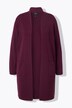 Strickjacke, lange, offene Form, Stehkragen, Langarm