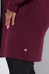 Strickjacke, lange, offene Form, Stehkragen, Langarm