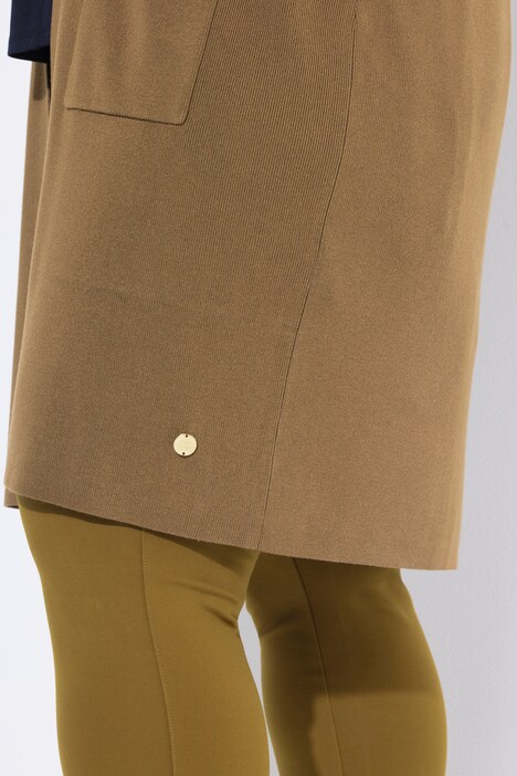 Cardigan, lange, open model, zacht fijn breiwerk