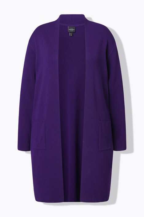 Cardigan, lange, open model, zacht fijn breiwerk