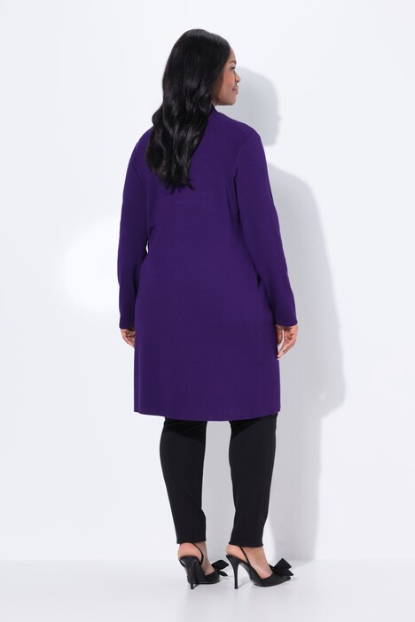 Cardigan, lange, open model, zacht fijn breiwerk