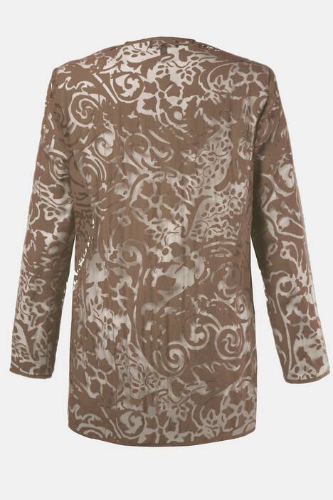 Longjacke, transparent, offene Form, selection