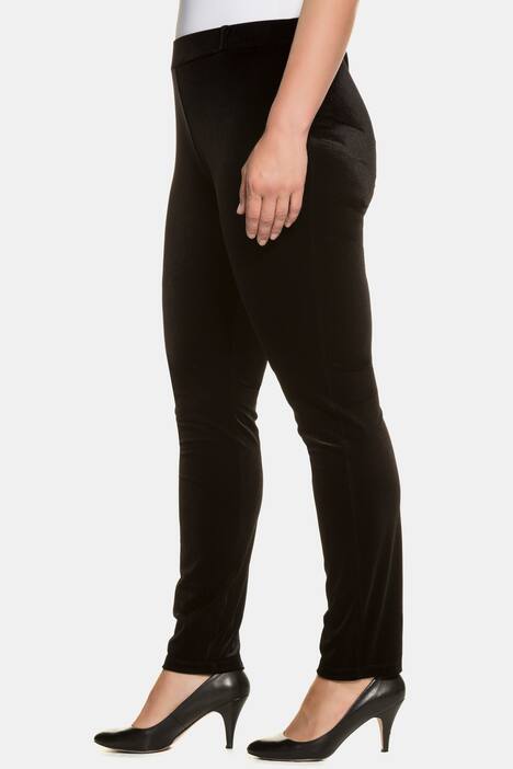 Panne Velvet Drainpipe Elatstic Waist Stretch Jeans