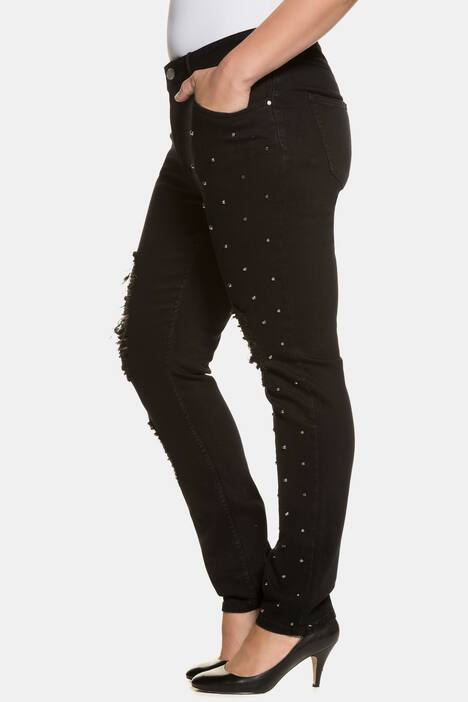 Jeans Mia, Destroy-Effekte, 5-Pocket-Form, Ziernieten