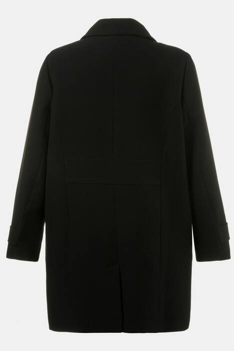 Long Pea Coat Style Lined Jacket