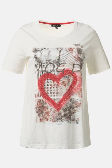 Heart Design Short Sleeve A-line Fit Tee