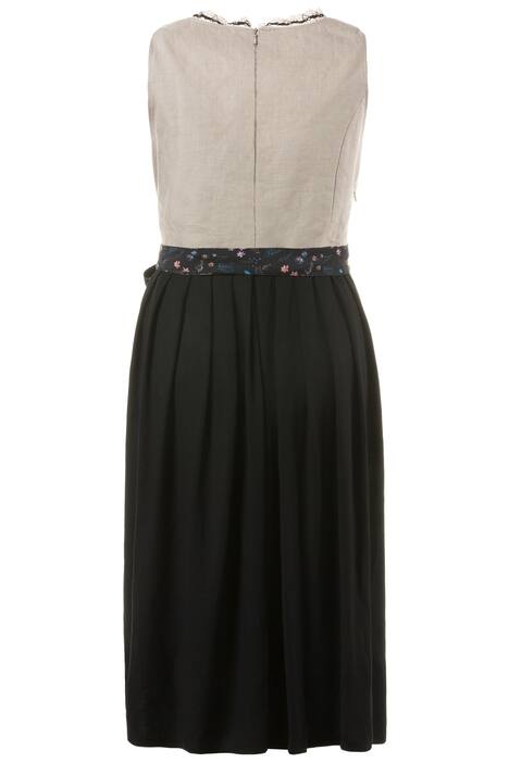 Dirndl mit Schürze, Leinen-Oberteil, Blütenmuster