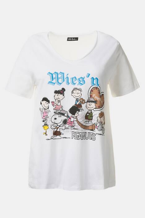 T-Shirt, 'Peanuts'-Wiesnmotiv, V-Ausschnitt, Rollkante