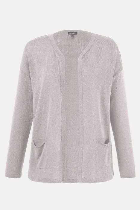 Open Front Pocket Long Sleeve Cardigan Sweater