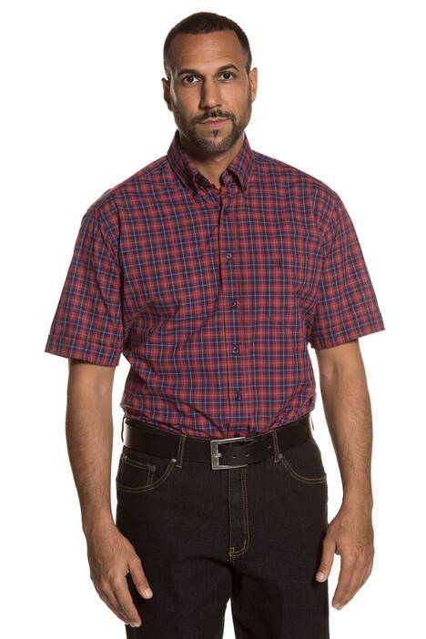 Summmer Plaid Short Sleeve Comfort Fit Cotton Shirt