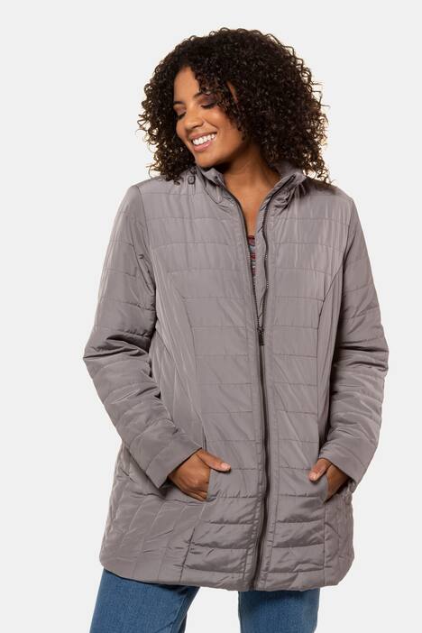 Steppjacke, gekräuselter Kragen, leichte Qualität