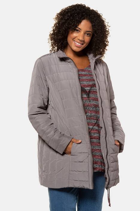 Steppjacke, gekräuselter Kragen, leichte Qualität